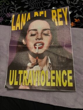 Ultraviolence Poster Wall Art - Yellow & Purple
